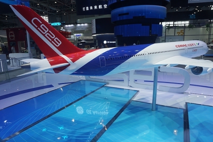 A C929 model displayed at the Zhuhai International Air Show on Nov. 10, 2024.