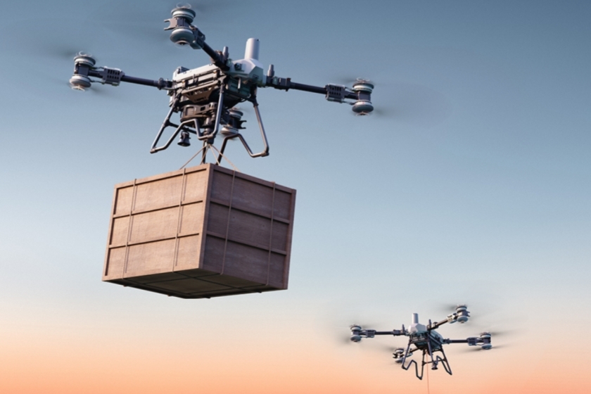 On April 21, DJI unveiled two drones designed for material transport, each with a maximum payload of 200 kilograms. Photo: DJI