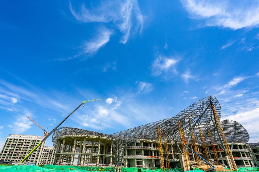 A clear blue sky in Handan, Hebei province. Photo: VCG