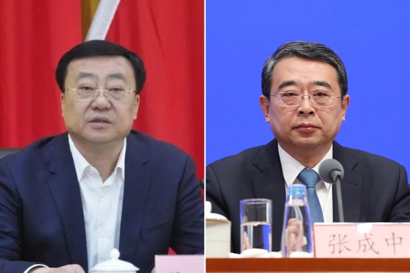 File photo: Zhang Zhu (left) and Zhang Chengzhong.